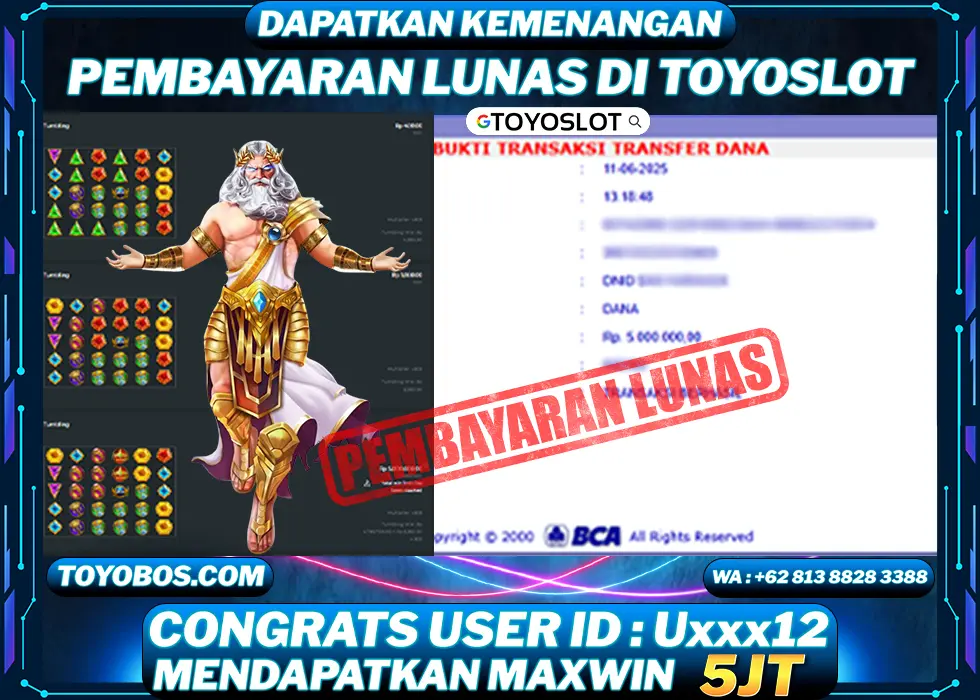 BUKTI KEMENANGAN Gates of Olympus 1000 Rp5,000,000,- LUNAS